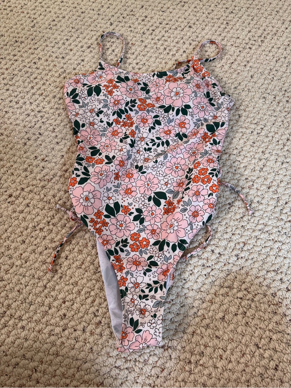 Pink Floral One-Piece Swimsuit